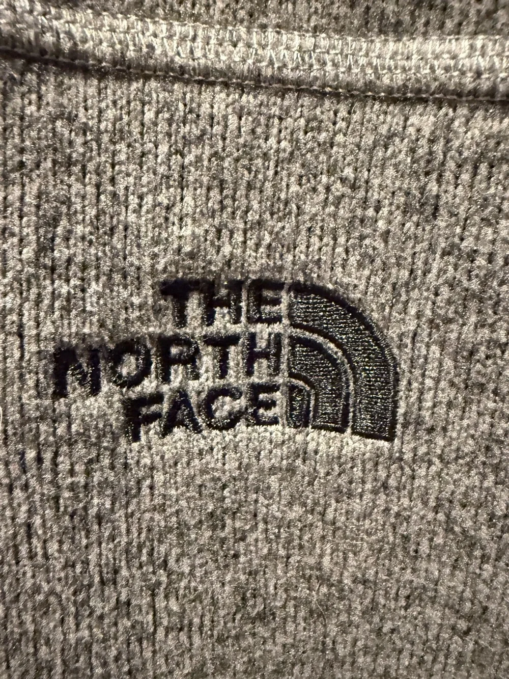 The North Face Heather Gray Embroidered Logo Fleece